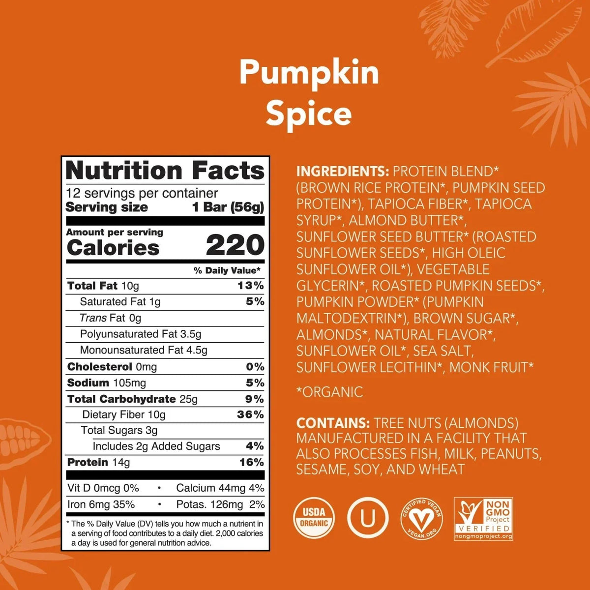 Pumpkin Spice - Protein Bars - Protein-Packed and Ready to Go O3