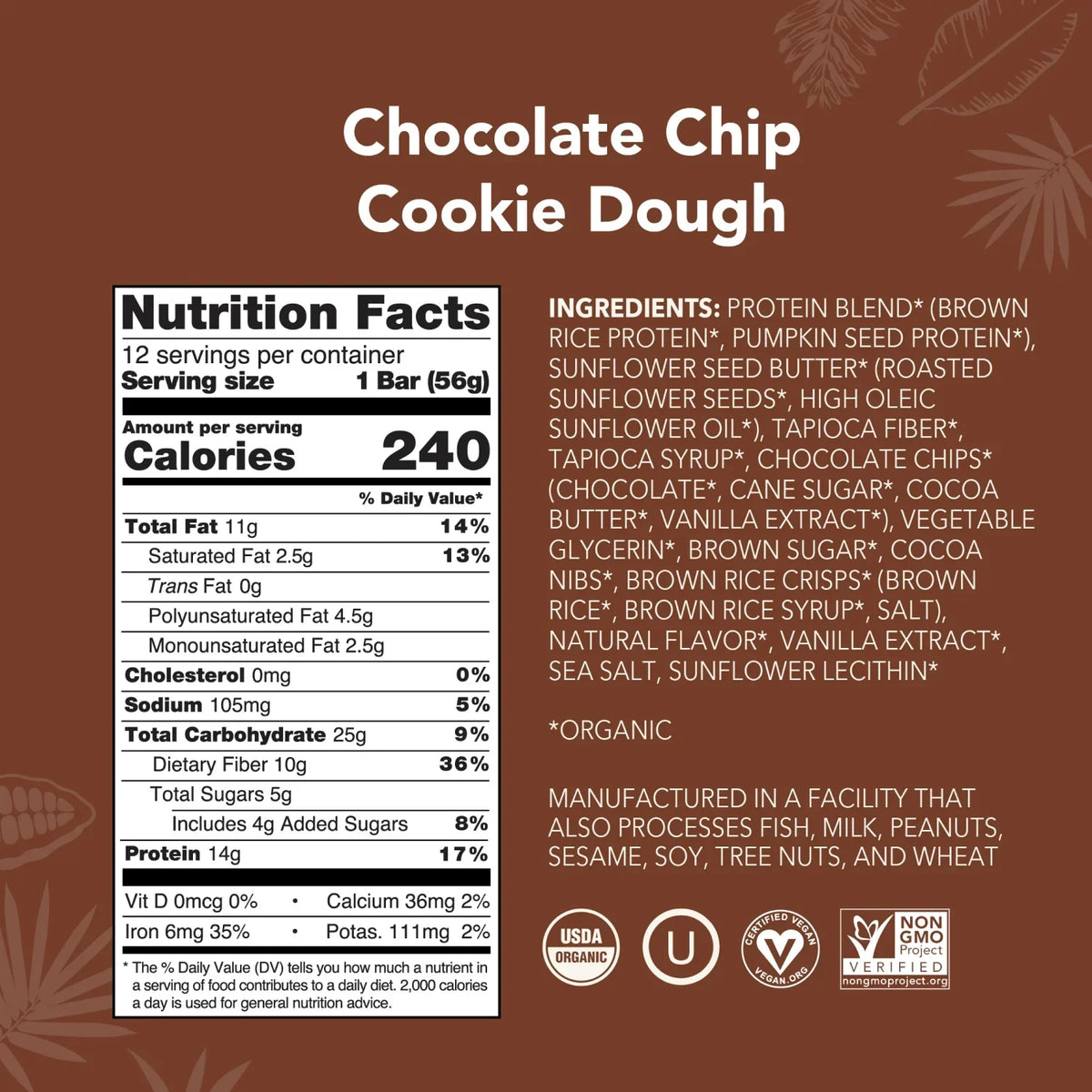 Chocolate Chip Cookie Dough - Protein Bars - Protein-Packed and Ready to Go S4