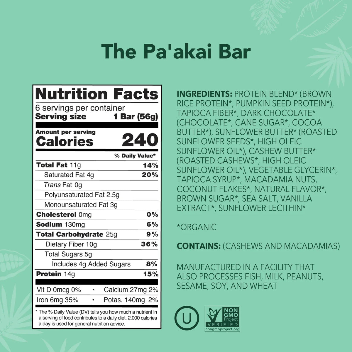 The Pa'akai Bar - Protein Bars - Feel-Good Fuel for Any Routine Q2