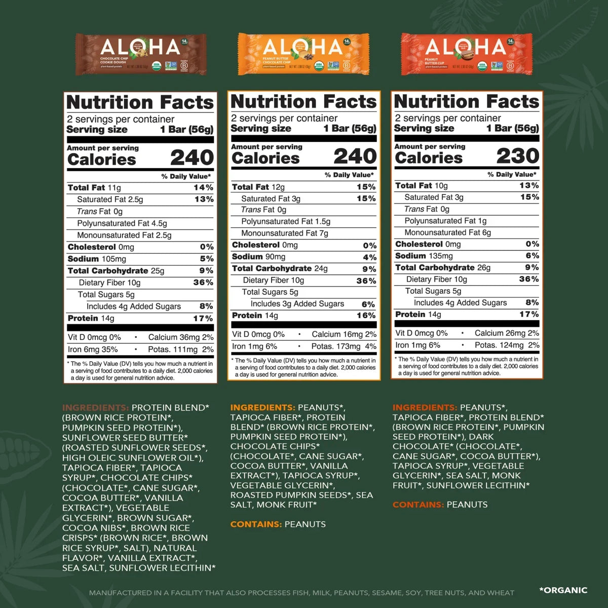 Peanut Butter & Cookie Dough - Variety Pack - Plant-Based Fuel for Busy Days D9