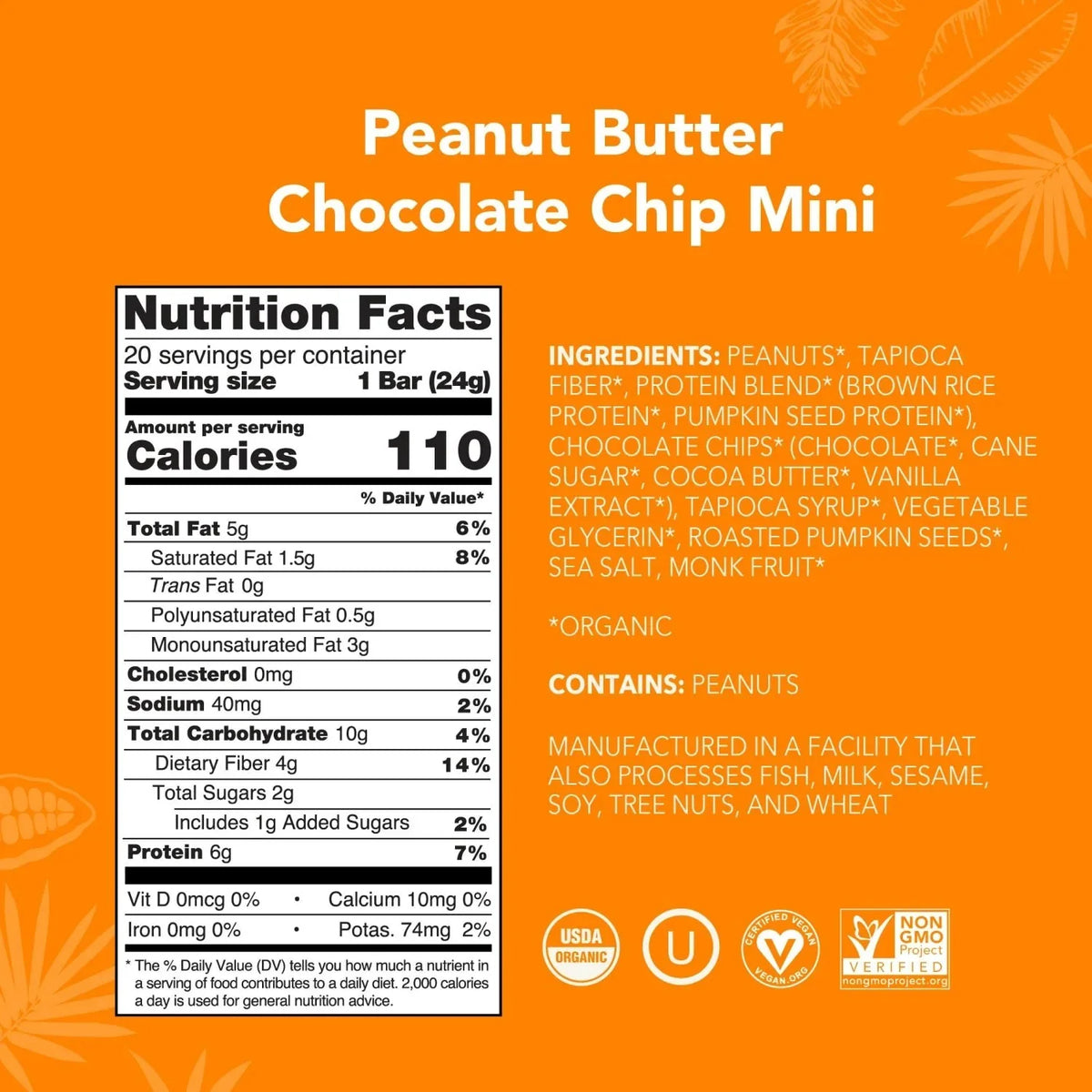 Peanut Butter Chocolate Chip - Mini Bars - A Better Snack for Every Day Z3