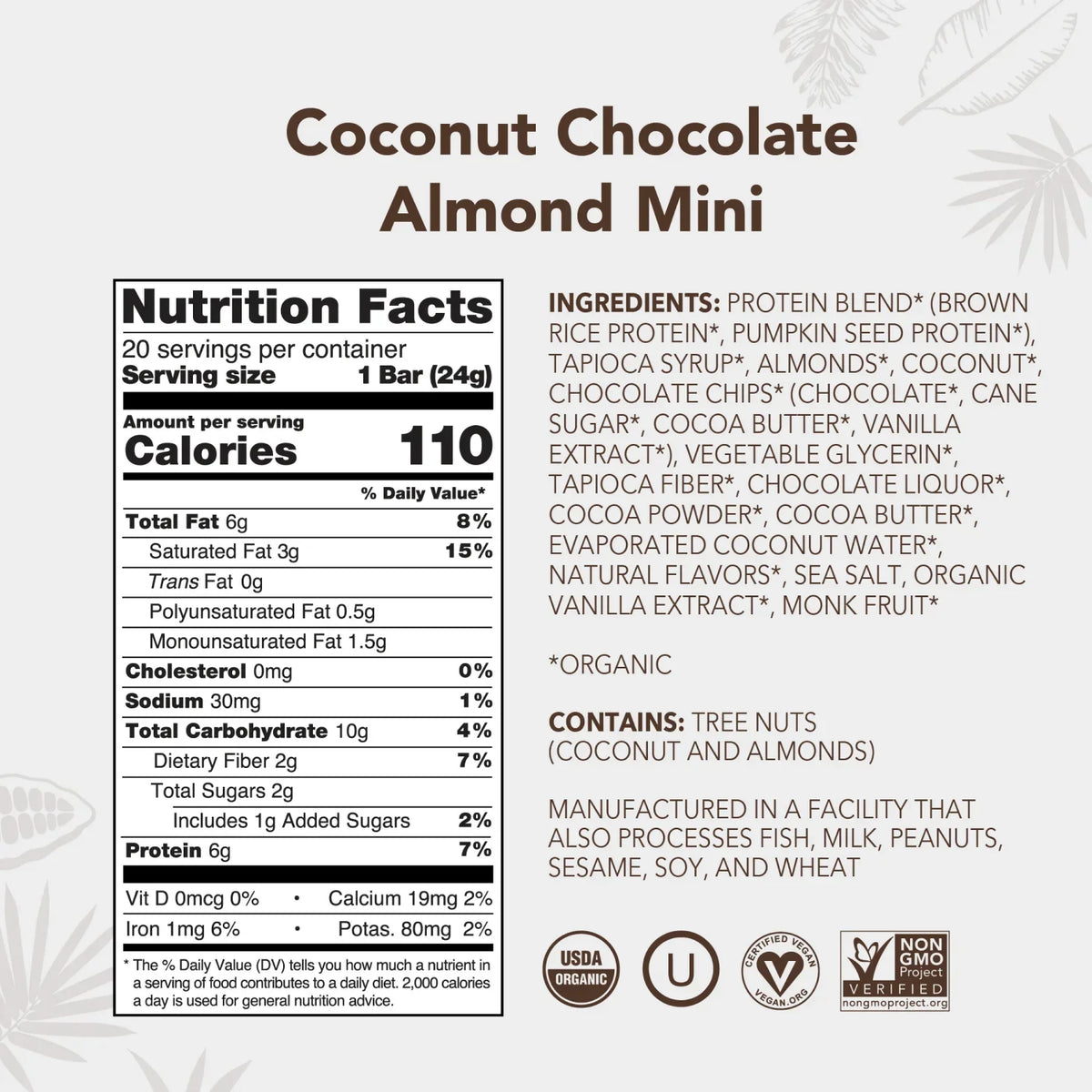Coconut Chocolate Almond - Mini Bars - Feel-Good Fuel for Any Routine Q1
