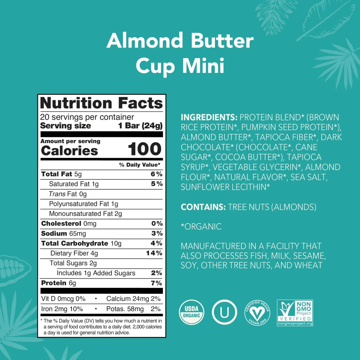Almond Butter Cup - Mini Bars - Clean Energy, Deliciously Made A3