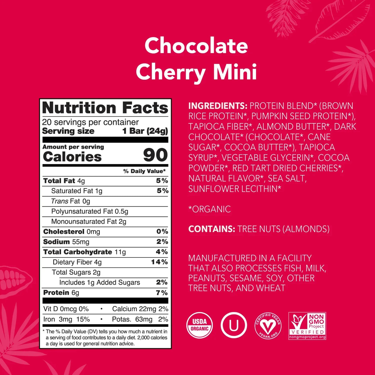 Chocolate Cherry - Mini Bars - Clean Energy, Deliciously Made H3