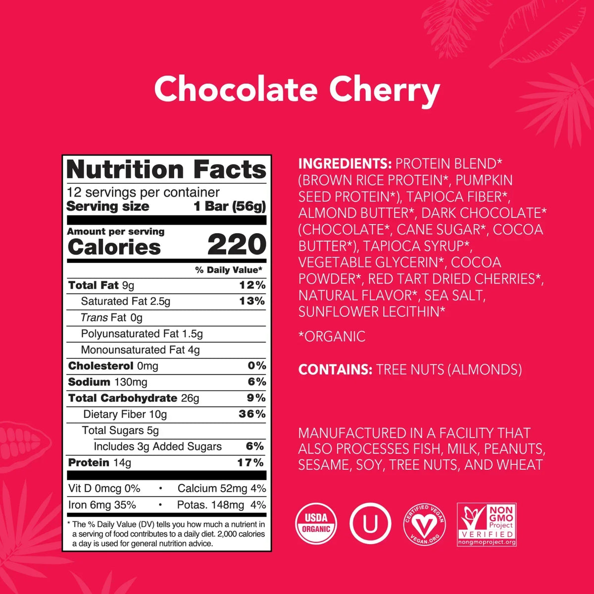 Chocolate Cherry - Protein Bars - A Better Snack for Every Day I7