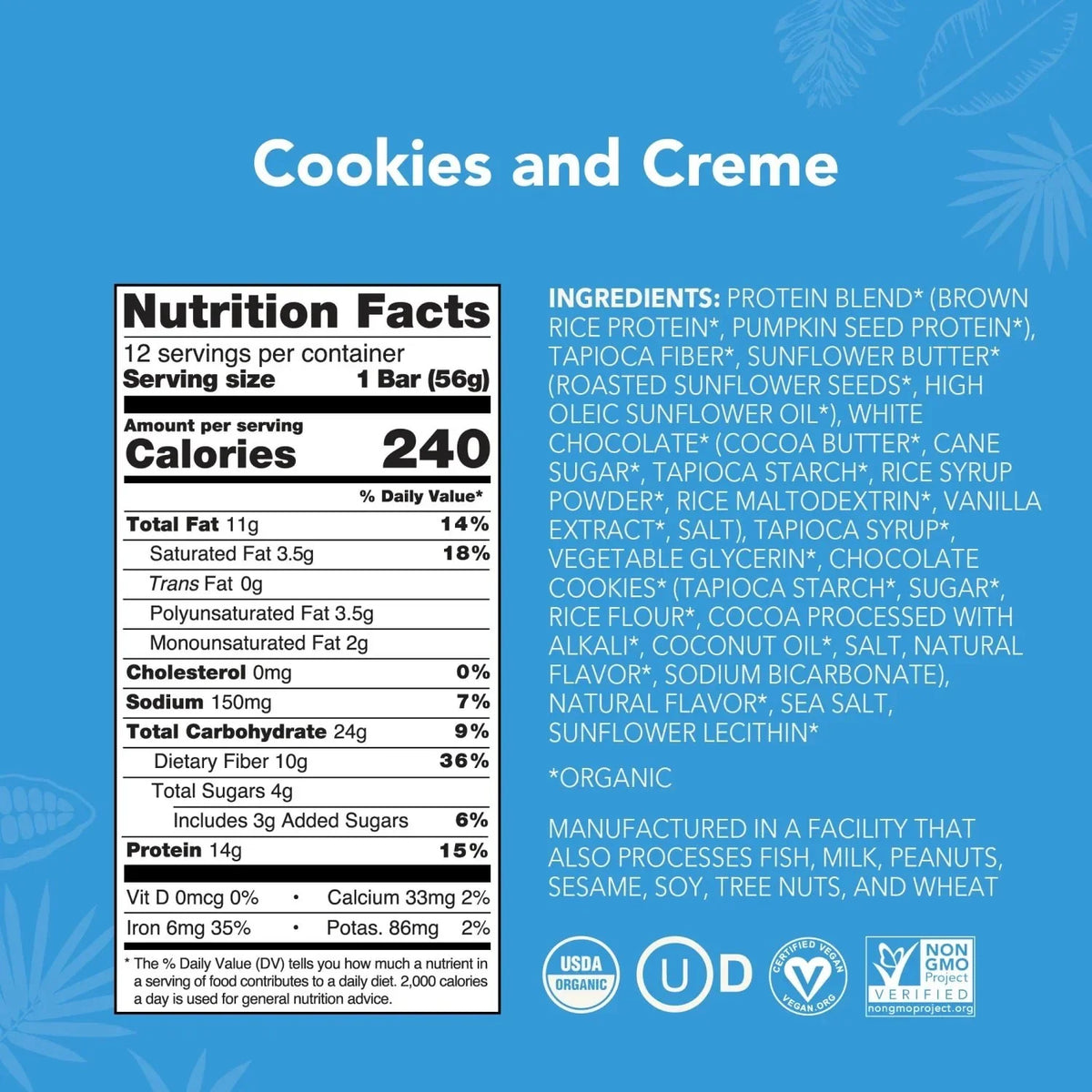 Cookies and Creme - Protein Bars - Everyday Nutrition Made Delicious E0